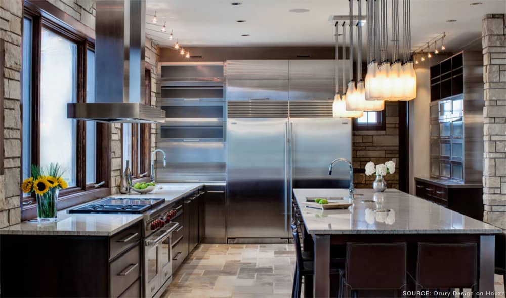 Double Wide Fridge, Drury Design, Houzz