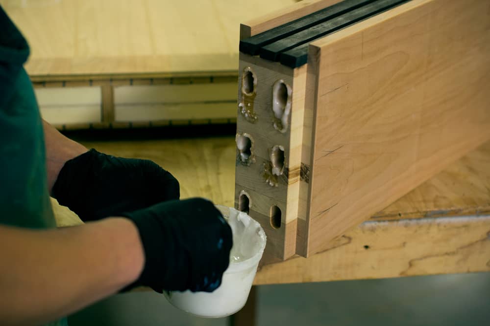Appling Epoxy on Passive House Door Mortises | Hammer & Hand