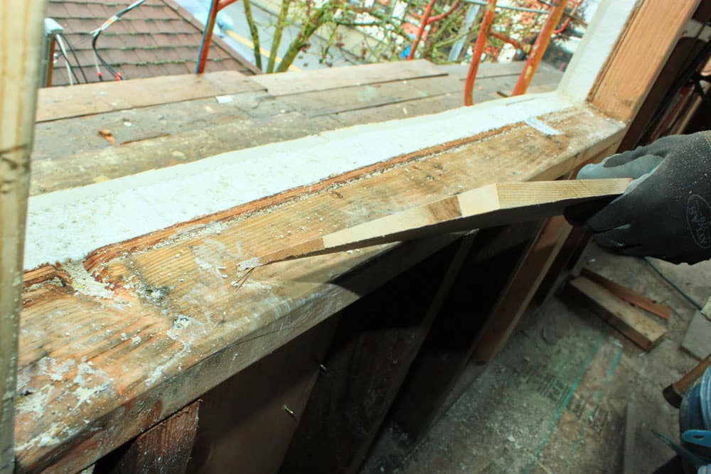 Secondary sill going in at Glasswood