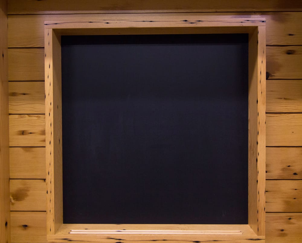Chalkboard on Custom Shelving | Hammer & Hand