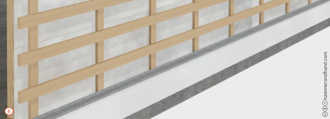 Rain Screen Detail 6 Install Flashing for Water Table | Hammer & Hand