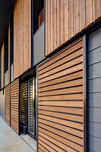 Sliding Exterior shades at Pumpkin Ridge Passive House