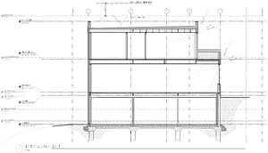 Madrona Passive House section by SHED Architecture & Design