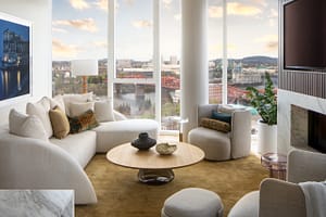 View of living room with luxury furniture