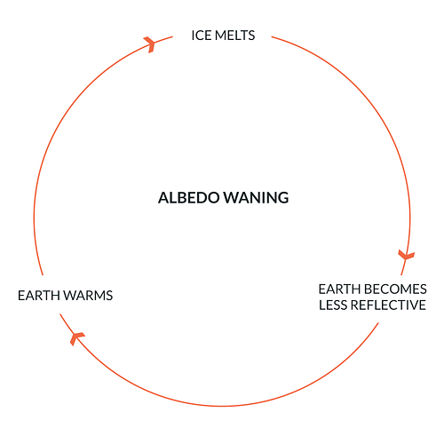 Waning Albedo Effect and Climate Change