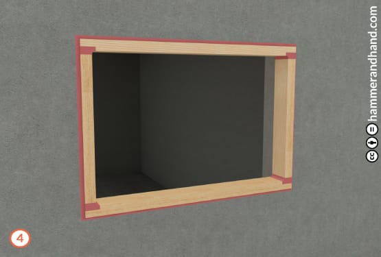 Window Buck in Masonry Wall Detail Step 4 | Hammer & Hand