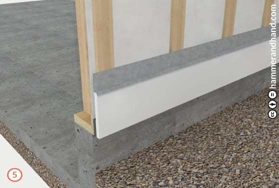 Rain Screen Detail 5 Install Flashing Above Water Table | Hammer & Hand