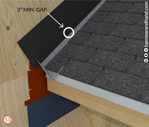 Roofs Kick-Out Flashing Detail 13 Install Peel and Stick | Hammer & Hand