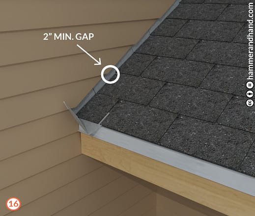 Roofs Kick-Out Flashing Detail 16 Install Siding | Hammer & Hand