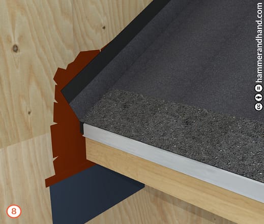 Roofs Kick-Out Flashing Detail 8 Nail On Starter Strip | Hammer & Hand