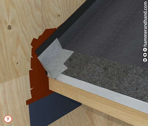 Roofs Kick-Out Flashing Detail 9 Fasten Kick Flashing | Hammer & Hand