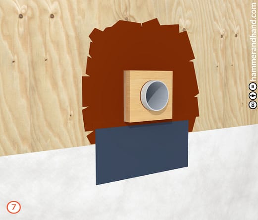 Wall Penetrations Detail 7 Secure Vent Hood Trim Block | Hammer & Hand