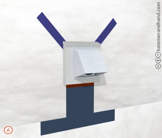 Wall Penetrations Detail 6 Hold Down WRB Flap and Tape Slits Closed | Hammer & Hand