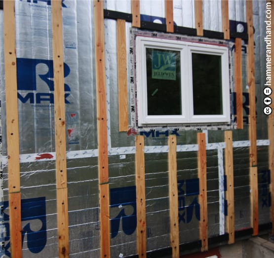 Rain Screen Furring Installed Over Rigid Insulation | Hammer & Hand BPM