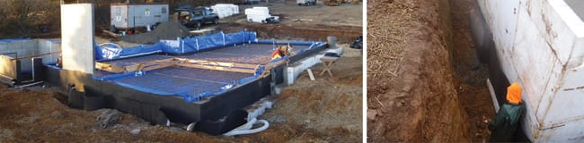 Karuna Passive House Basement Wall During Construction