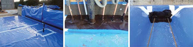 Blue Vapor Barrier at Karuna Passive House