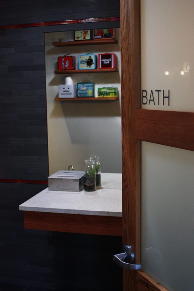 Bathroom in Hammer & Hand Portland Office