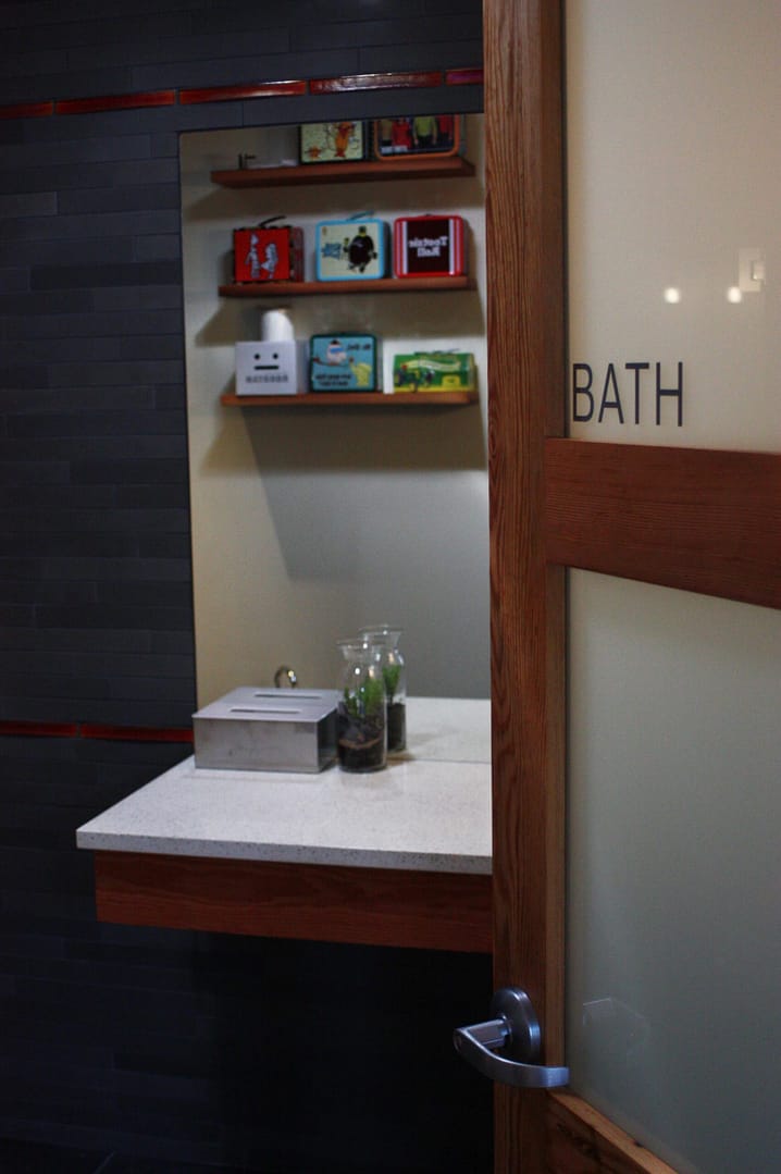 Bathroom in Hammer & Hand Portland Office