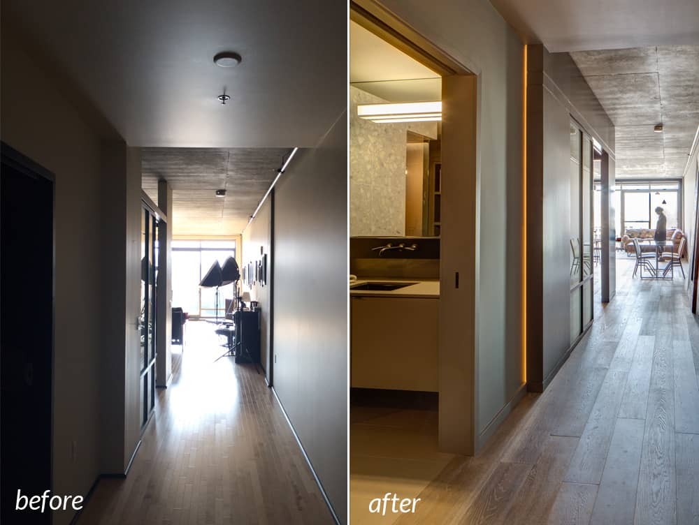 Hallway in Portland Condo Remodel | Hammer & Hand