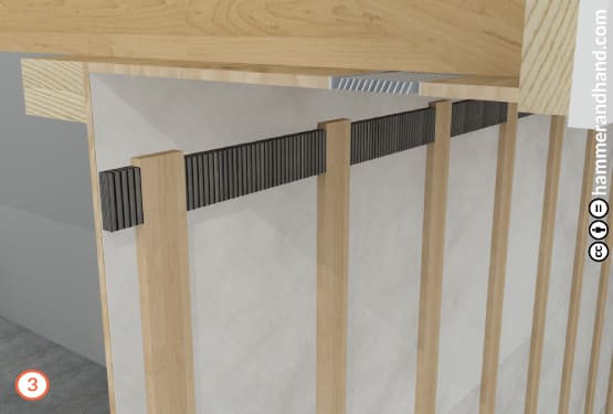 Rain Screen Detail 3 Attach Cor-A-Vent | Hammer & Hand