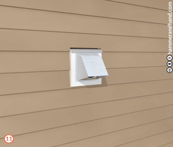 Wall Penetrations Detail 11 Add Siding and Caulking | Hammer & Hand