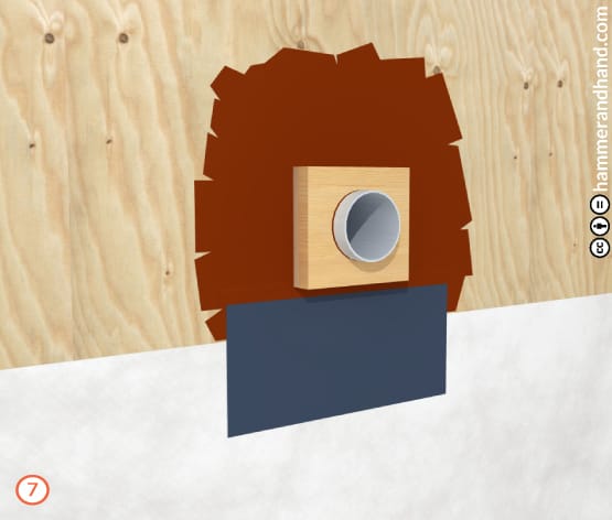 Wall Penetrations Detail 7 Secure Vent Hood Trim Block | Hammer & Hand
