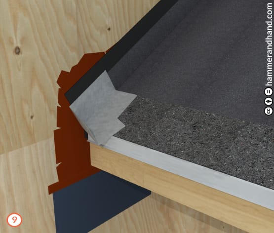 Roofs Kick-Out Flashing Detail 9 Fasten Kick Flashing | Hammer & Hand