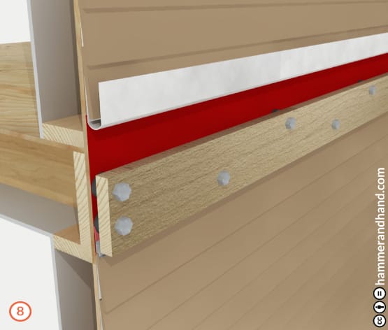 Deck Ledgers Detail 8 Dab FastFlash Over Pilot Holes | Hammer & Hand